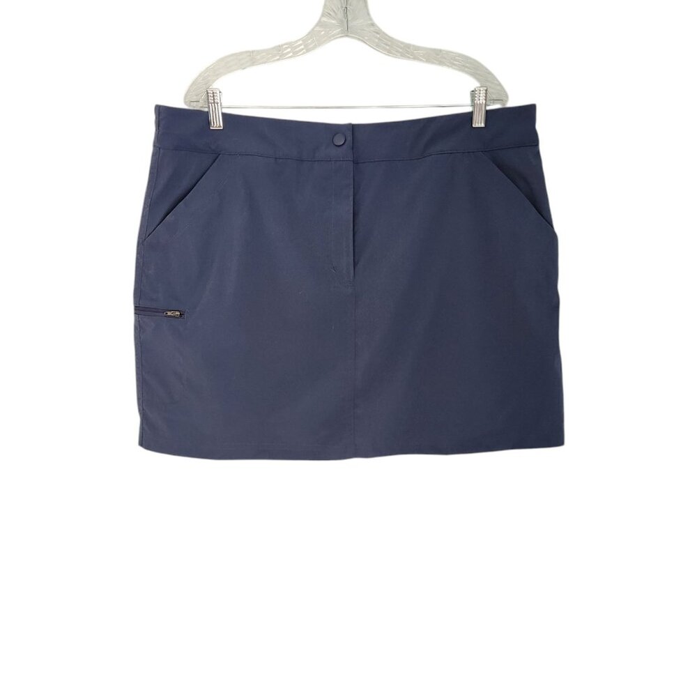 32 Degrees Cool Tech Skort Vintage Indigo Blue Pockets‎ Womens Size XL NWT NEW